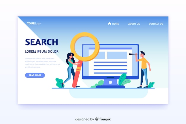 Search concept for landing page