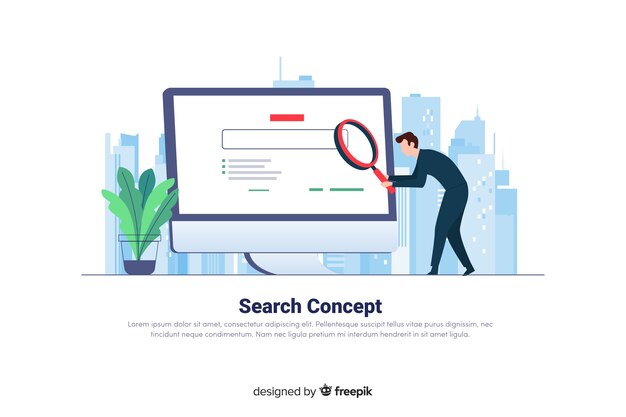 Search concept for landing page