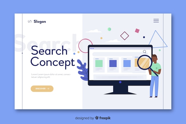 Search concept for landing page