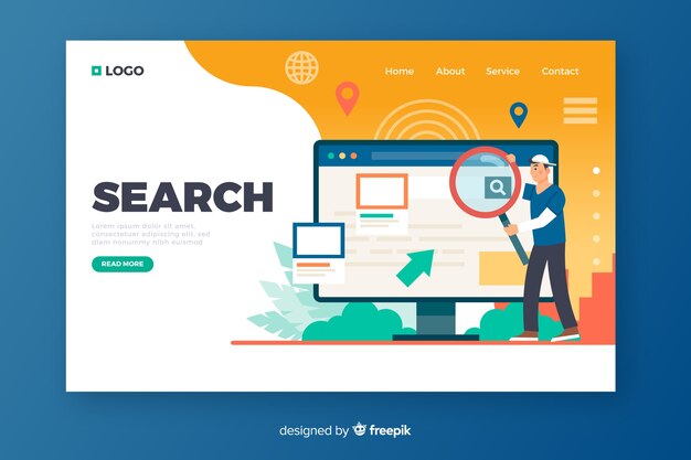 Search concept for landing page