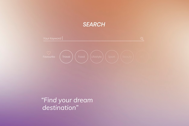 Free vector search page design