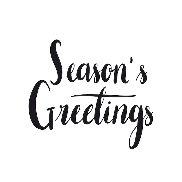 Season s Greetings typography style vector