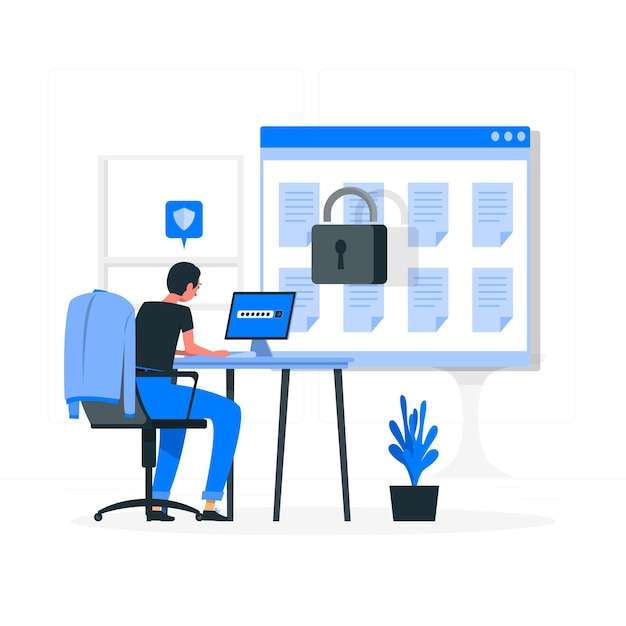Secure login concept illustration