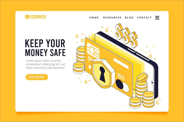 Secure payment landing page template