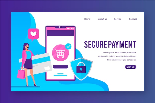 Secure payment landing page