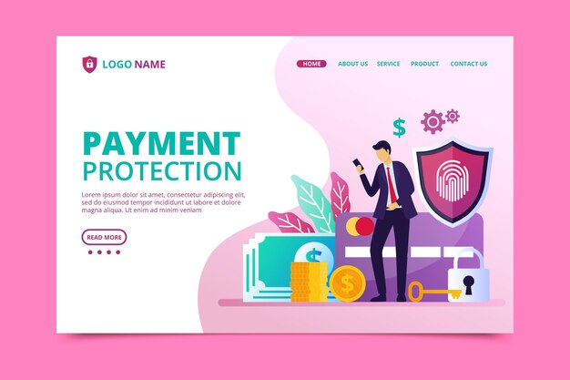 Secure payment landing page