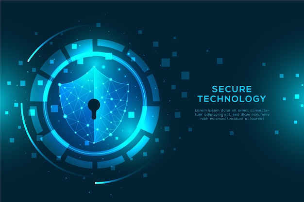 Free Vector secure technology background abstract design