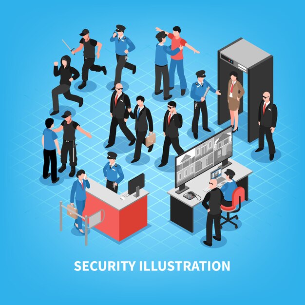 Security System Isometric 