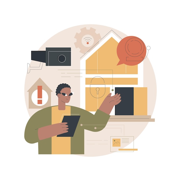 Free Vector security systems design illustration