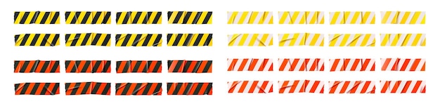 Free Vector security warning tapes caution danger stripes set