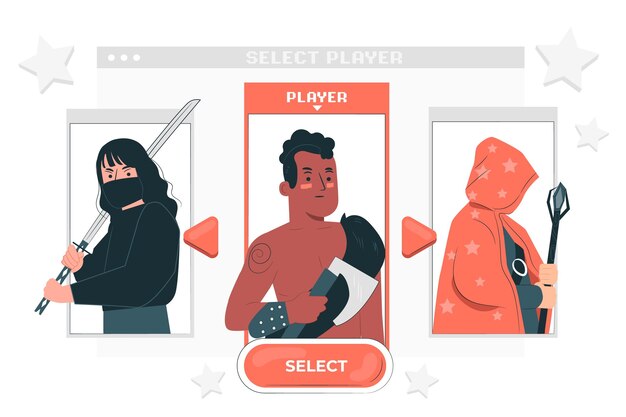 Select player concept illustration