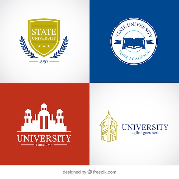 Selection of university logos