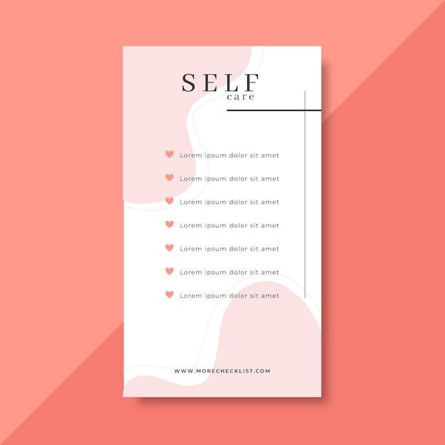 Self-care checklist instagram story template