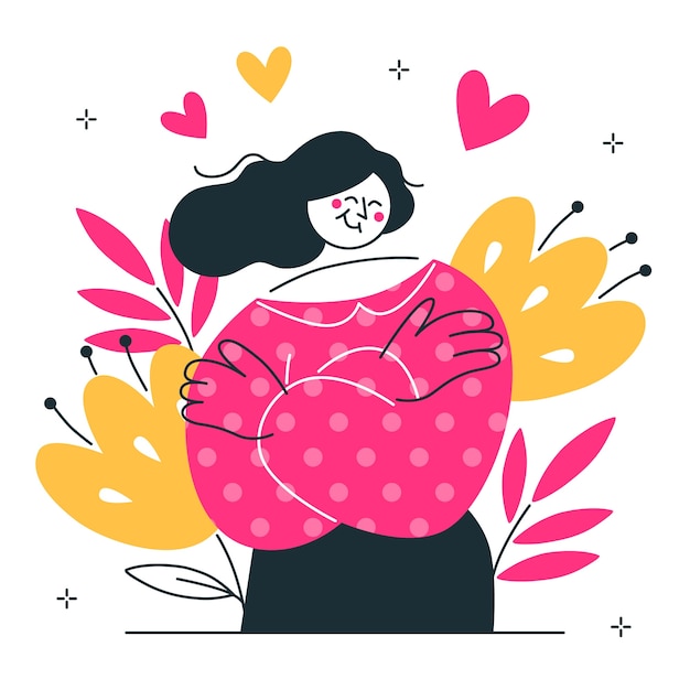 Free Vector self love concept illustration