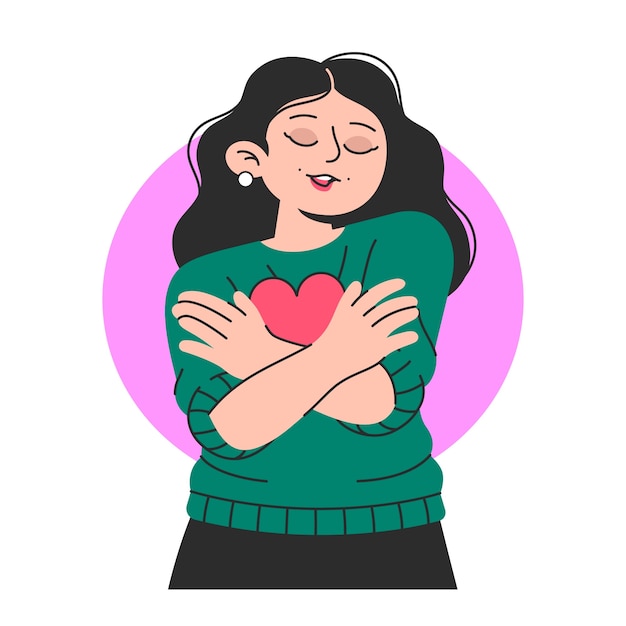 Free Vector self love concept illustration