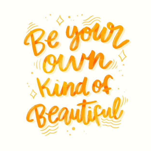 Free Vector self love lettering