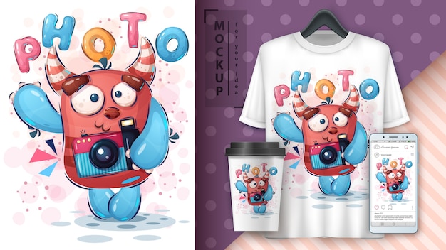 Selfie monster poster and merchandising