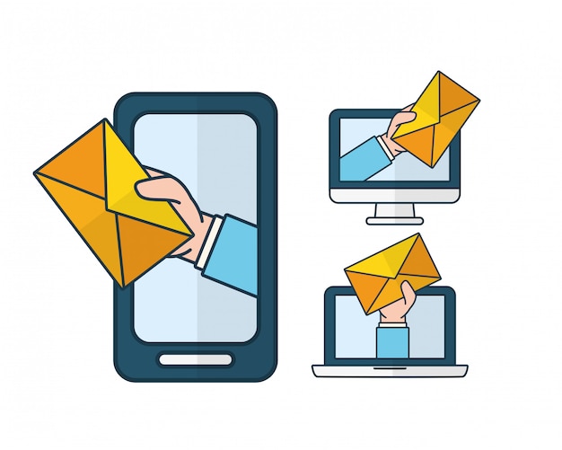 Free vector send email concept