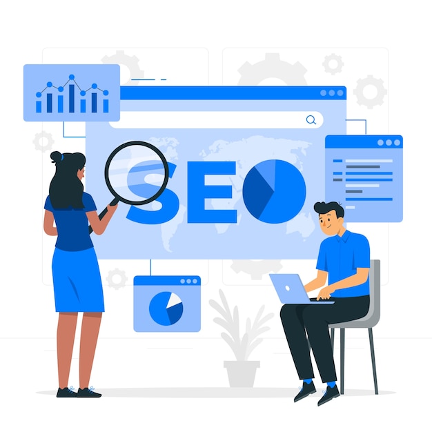 Seo analytics concept illustration