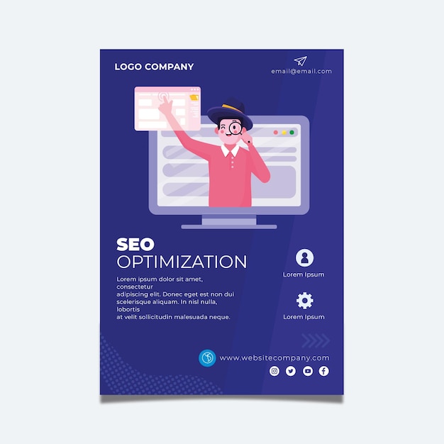 Seo flyer template design