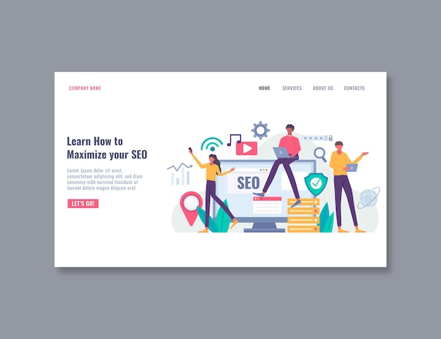 Seo landing page template