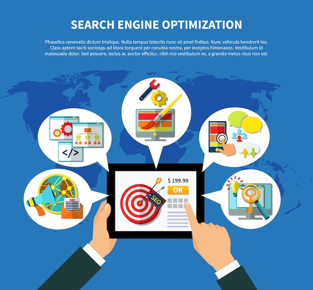 SEO Services Worldwide Concept