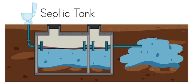 Septic Tank Concept Vector