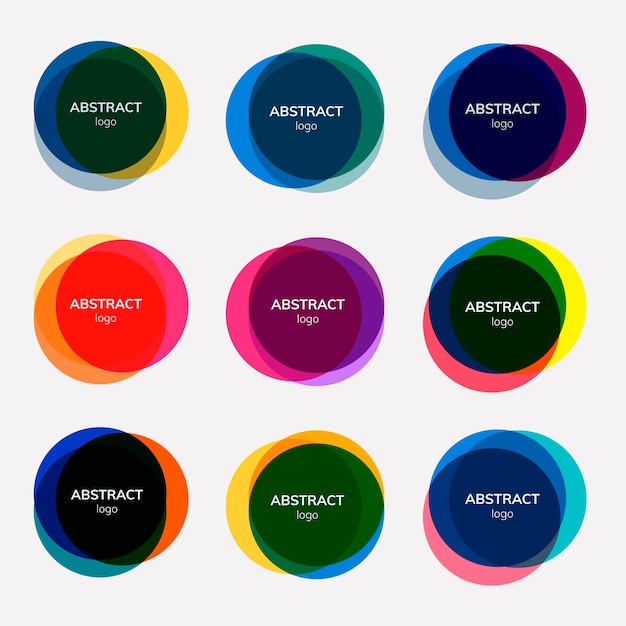 Free Vector set of abstract badge designs