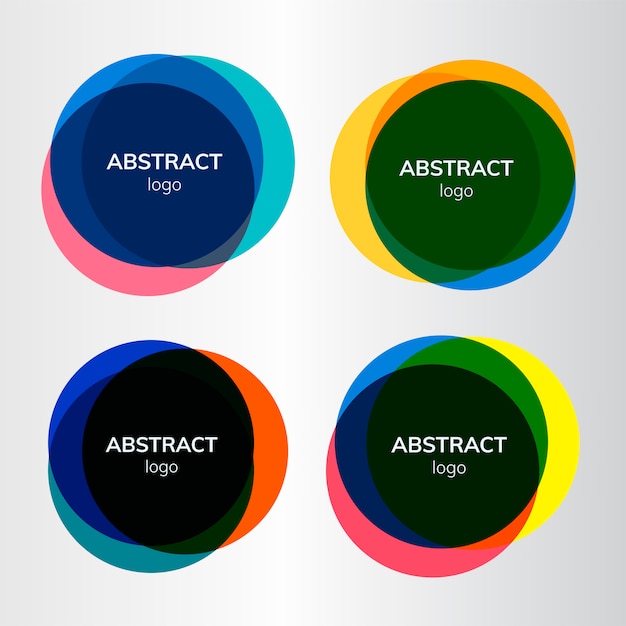 Free Vector set of abstract badge designs