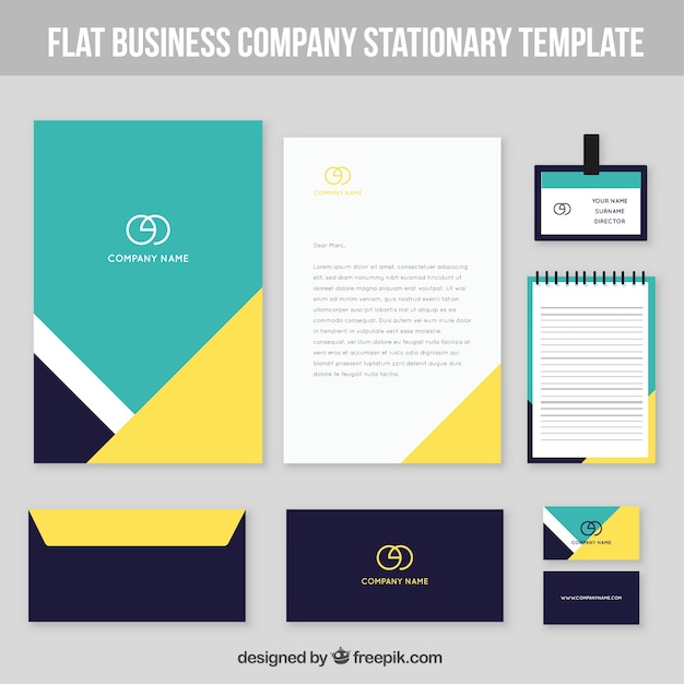 Set of abstract business stationery