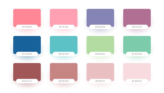 Free vector set of abstract color palette banner for web and app backdrop design