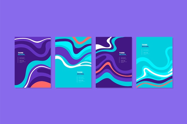 Set of abstract colourful covers