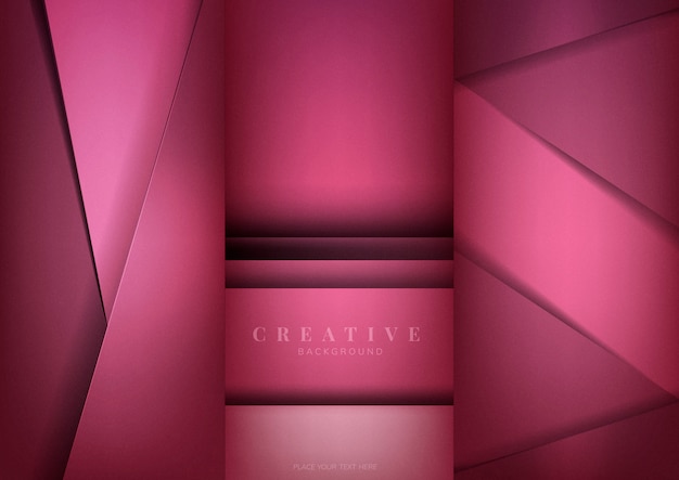 Free vector set of abstract creative background designs in deep pink