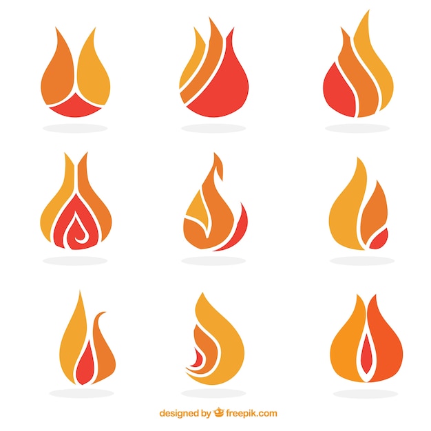 Set of abstract flames