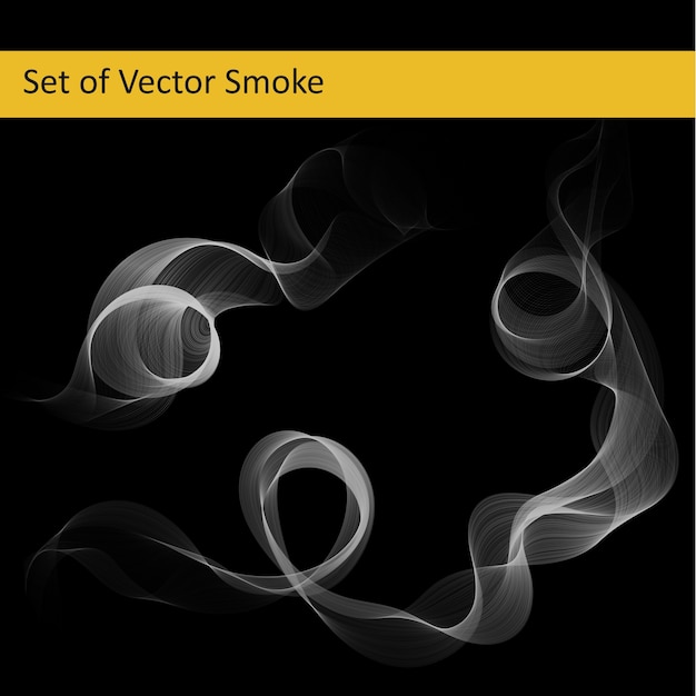 Set of abstract vector smoke