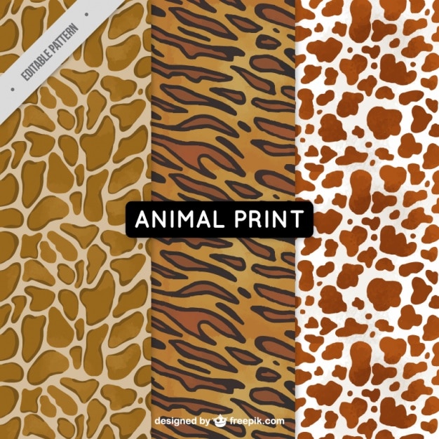 Free Vector set of animal patterns