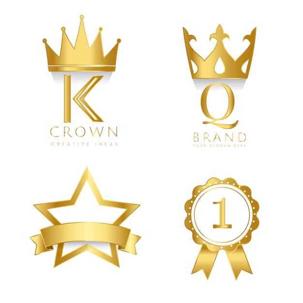 Free Vector set of awards and badges vector