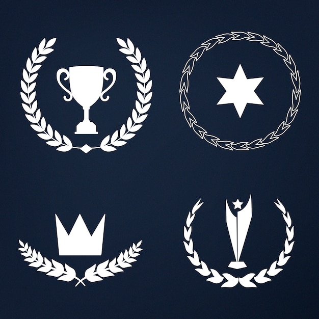 Free Vector set of awards and badges vector