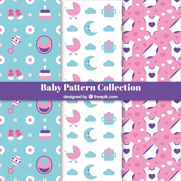 Set of baby patterns