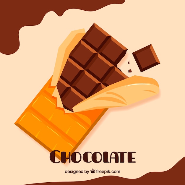 Free Vector set of bars and pieces of delicious chocolate