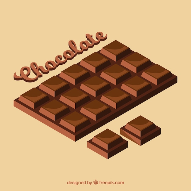 Set of bars and pieces with different chocolates