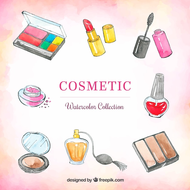 Free Vector set of beauty accessories