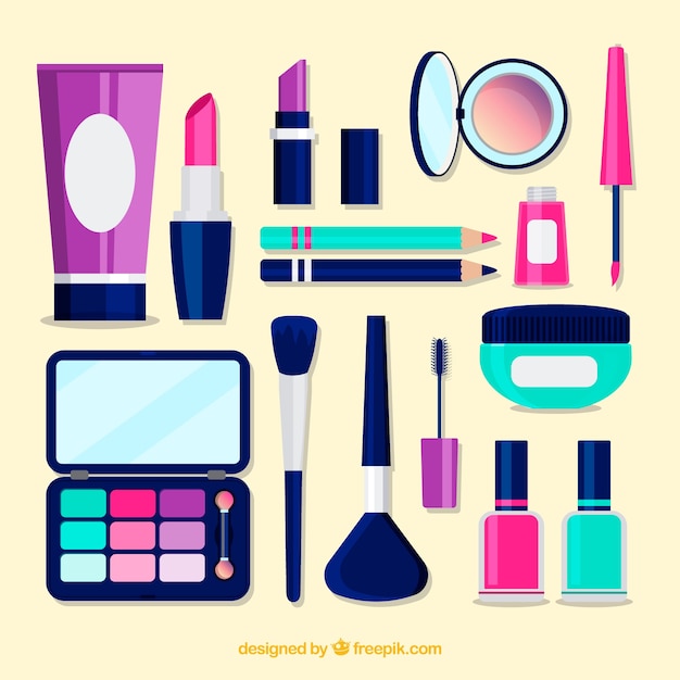 Free Vector set of beauty accessories