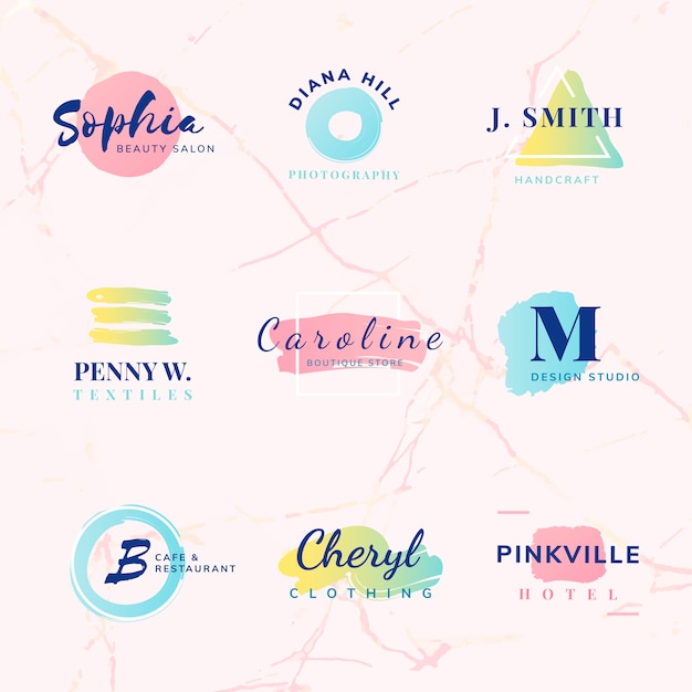 Set of beauty and fashion logo design vectors