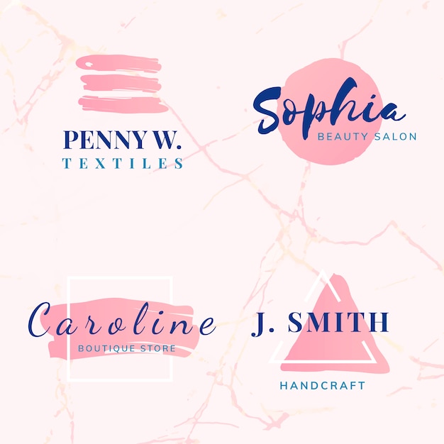 Free Vector set of beauty and fashion logo design vectors