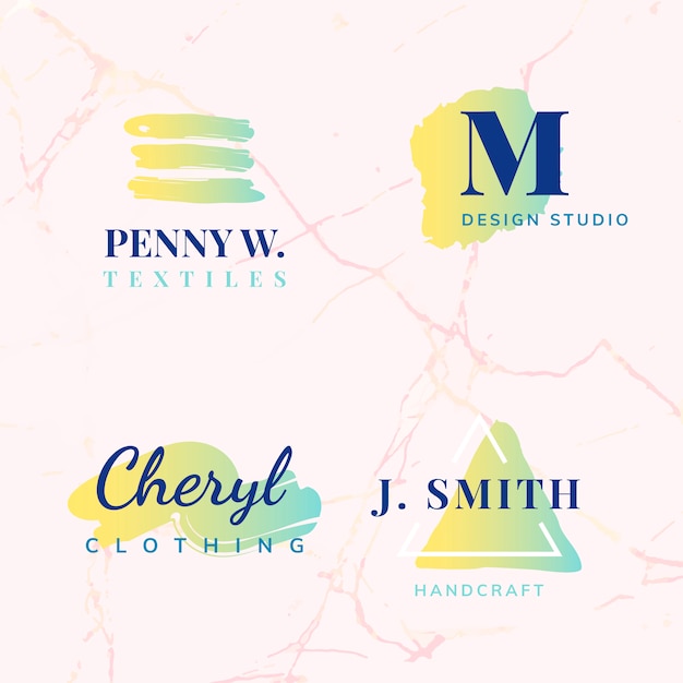 Free Vector set of beauty and fashion logo design vectors