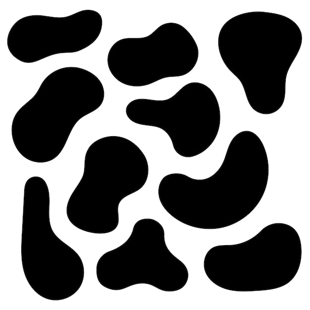 Set of Black Blobs