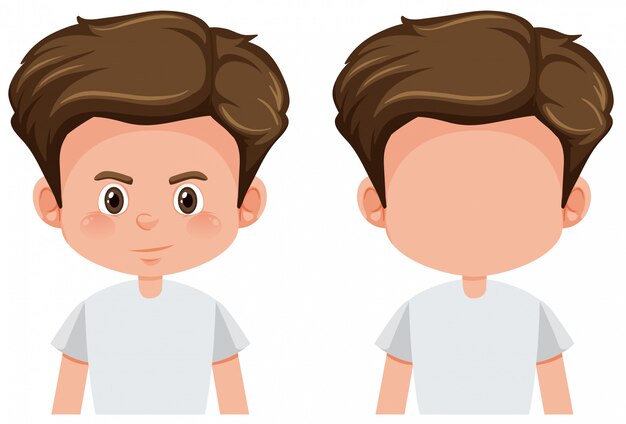 Set of boy character