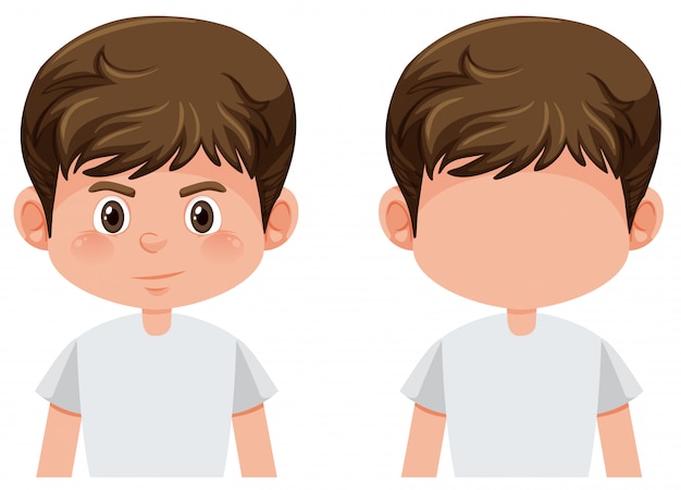 Set of boy character