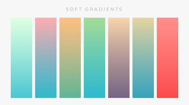 set of bright colroful gradients set